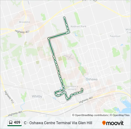 409 Bus Line Map