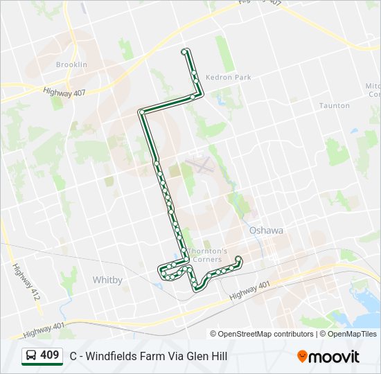 409 Bus Line Map