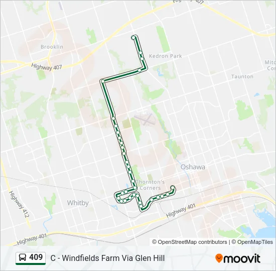 409 Bus Line Map