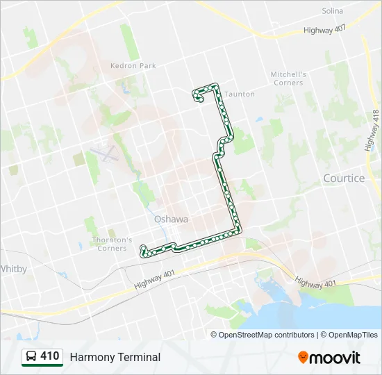 410 Bus Line Map