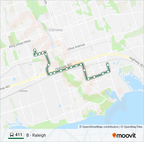 411 Bus Line Map