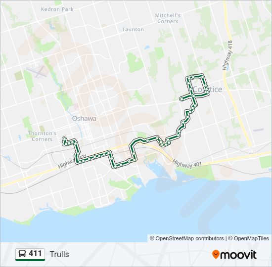 411 Bus Line Map