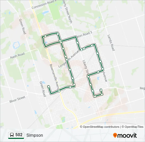 502 Bus Line Map