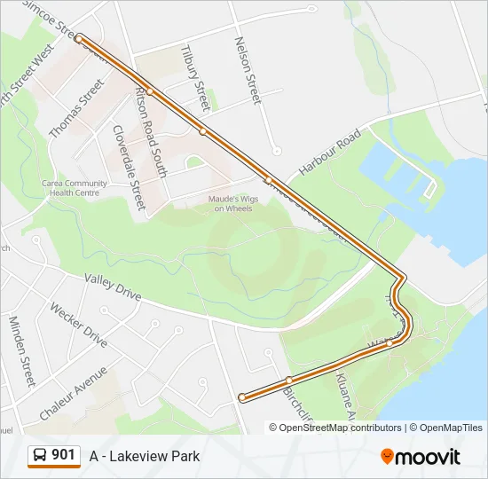 901 Bus Line Map