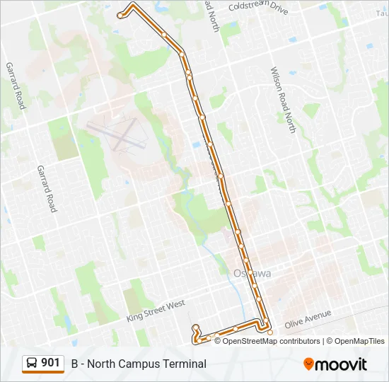 901 Bus Line Map