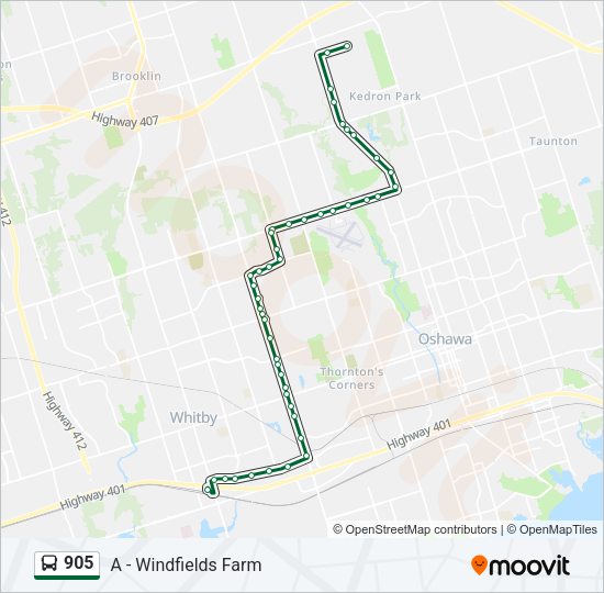 905 Bus Line Map