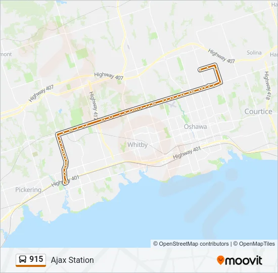 915 Bus Line Map