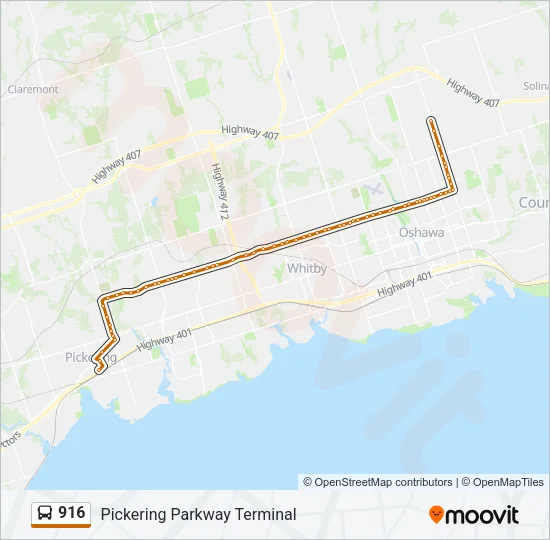 916 Bus Line Map