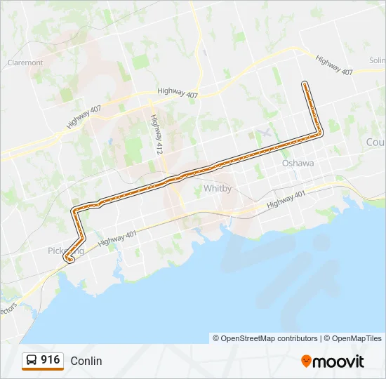 916 Bus Line Map