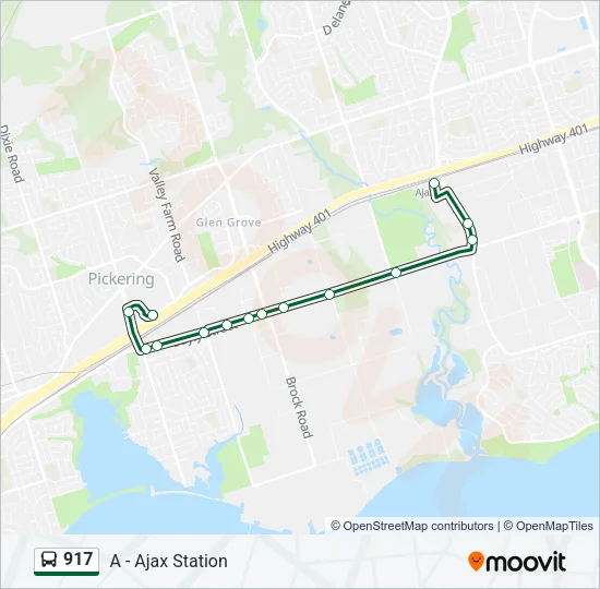 917 Bus Line Map