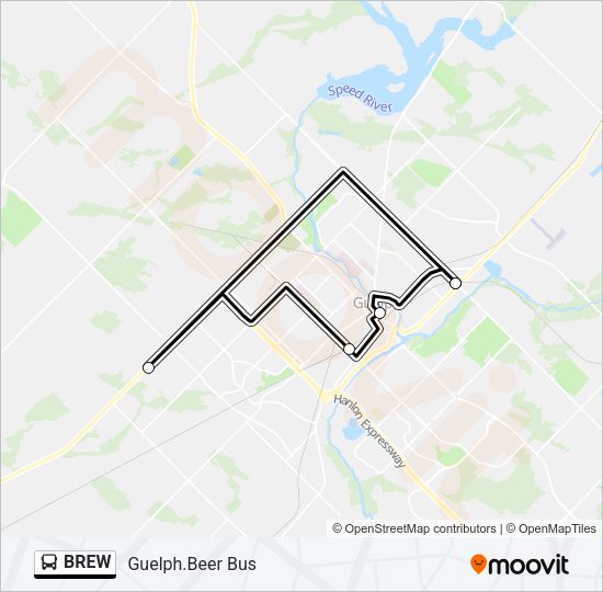 BREW Bus Line Map