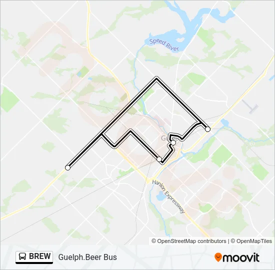 BREW Bus Line Map