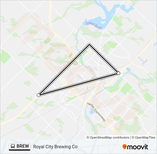 BREW Bus Line Map
