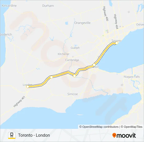 VIA RAIL Train Line Map