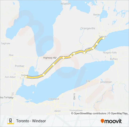 VIA RAIL Train Line Map