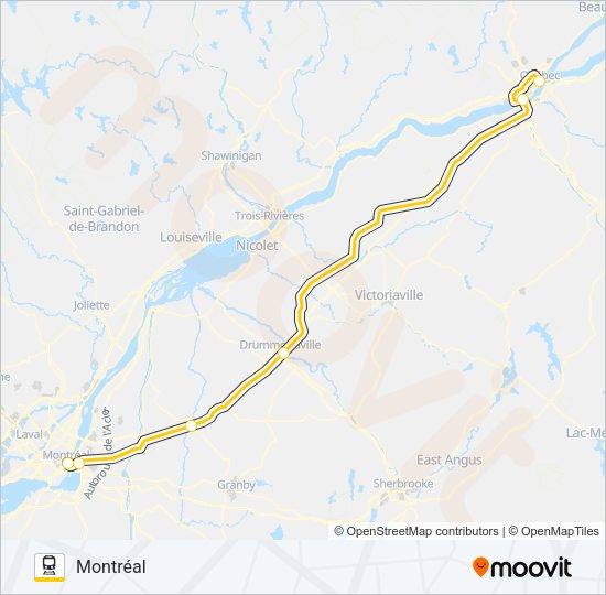 VIA RAIL Train Line Map