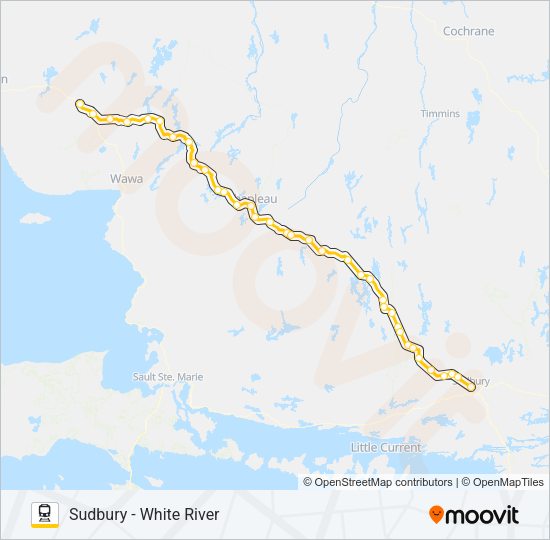 VIA RAIL Train Line Map