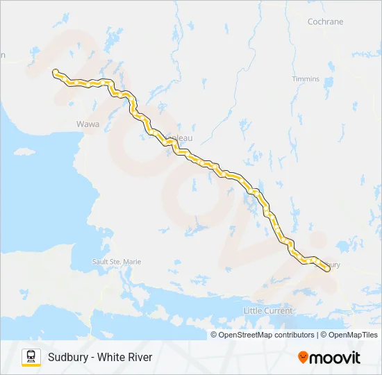 VIA RAIL Train Line Map