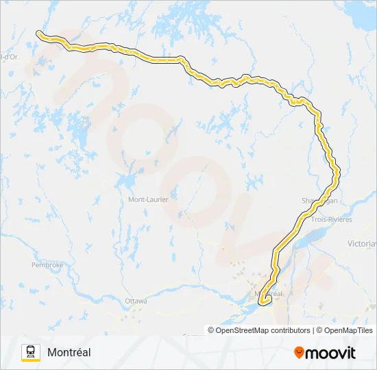 VIA RAIL Train Line Map
