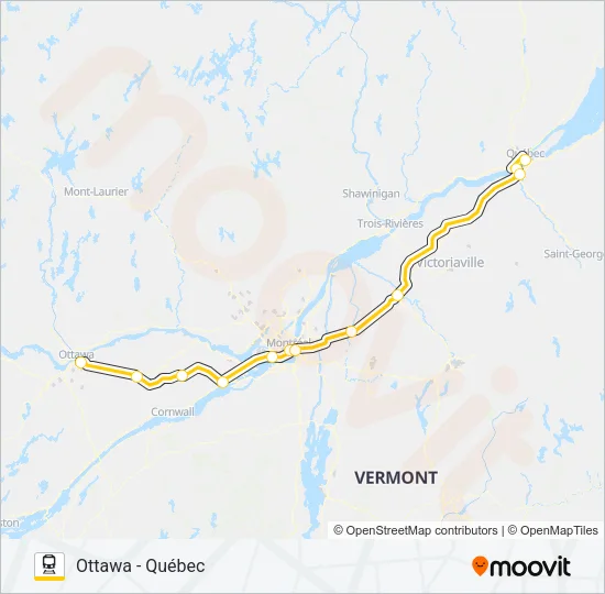 VIA RAIL Train Line Map