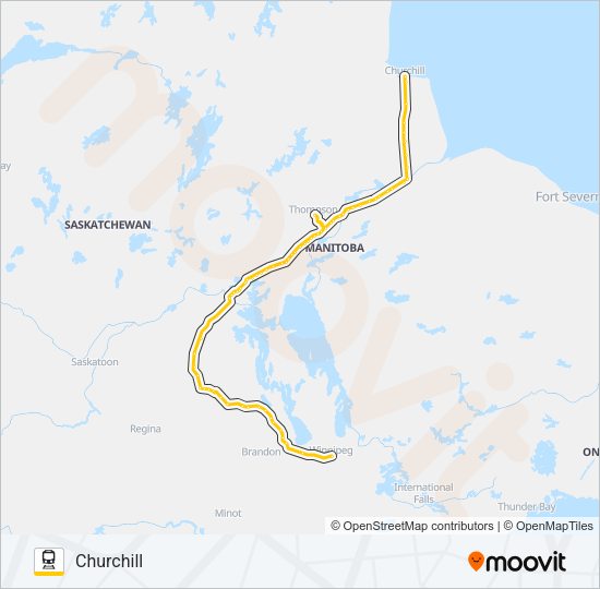 VIA RAIL Train Line Map