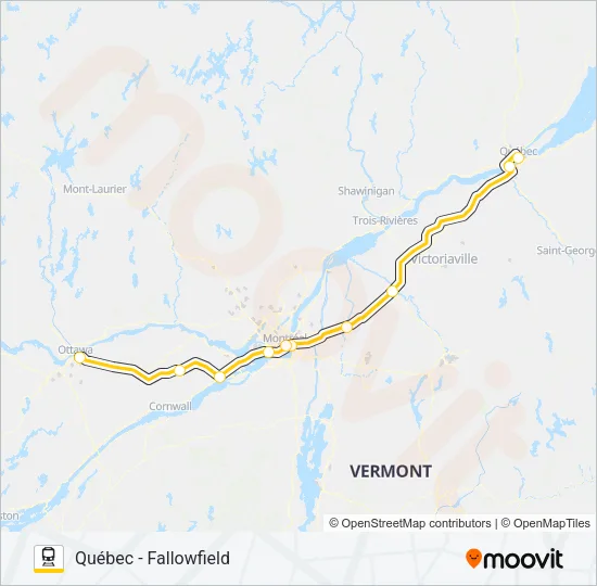 VIA RAIL Train Line Map