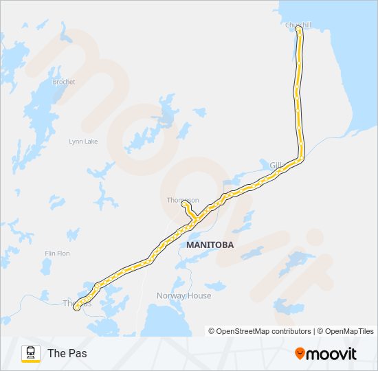 VIA RAIL Train Line Map