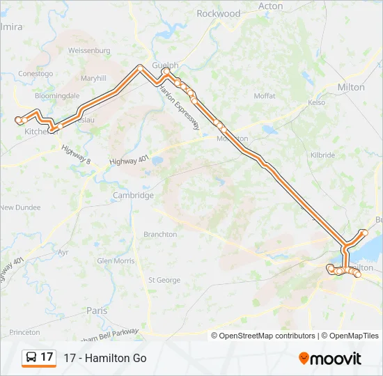 17 Bus Line Map