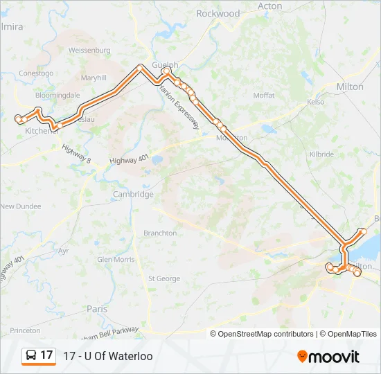17 Bus Line Map