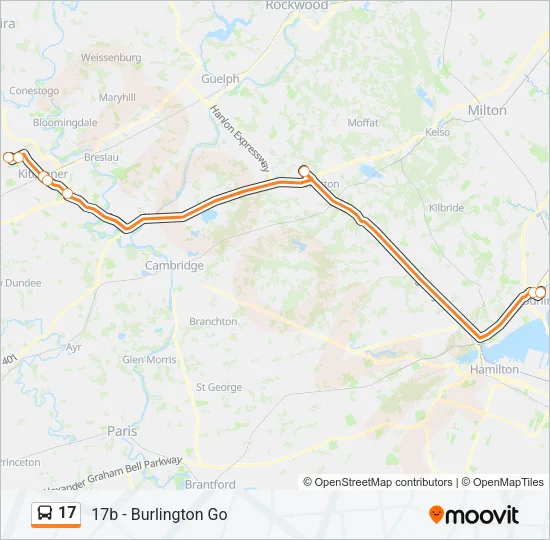 17 Bus Line Map
