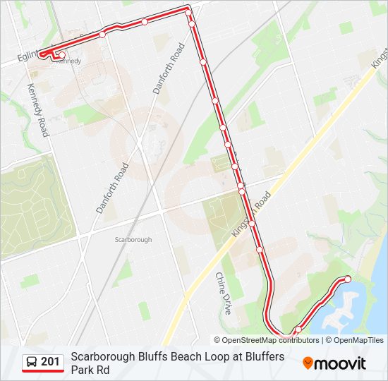 201 Bus Line Map
