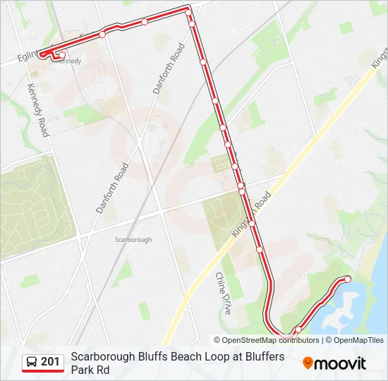 201 Bus Line Map