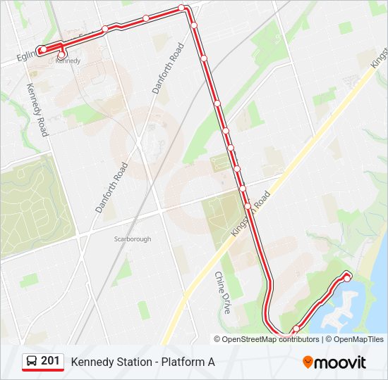 201 Bus Line Map