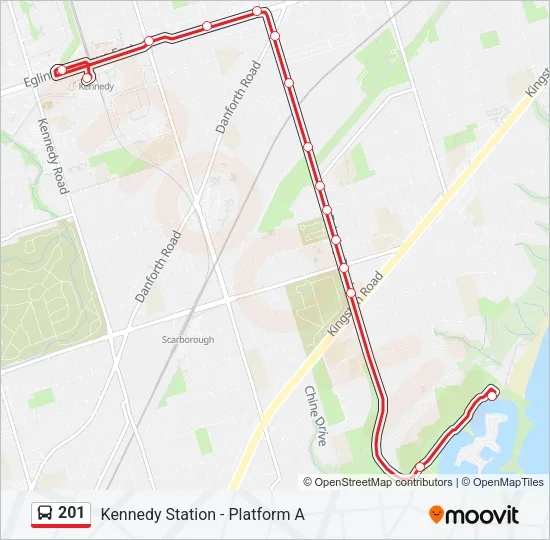 201 Bus Line Map