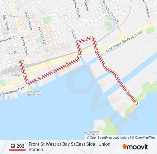 202 Bus Line Map