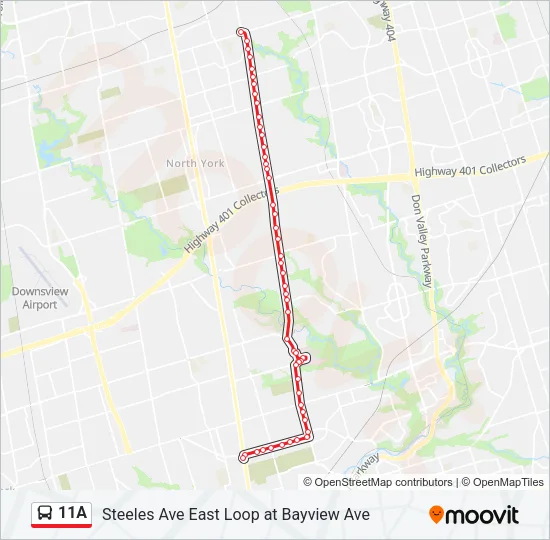 11A Bus Line Map