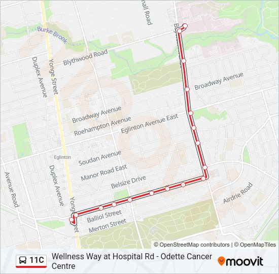 11C Bus Line Map