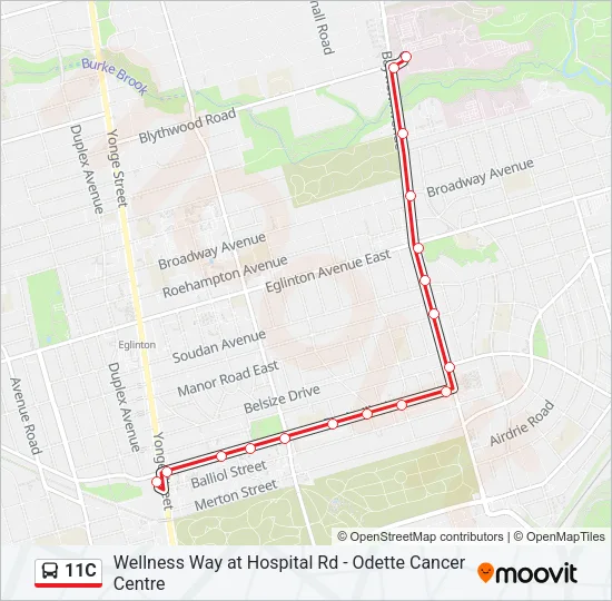 11C Bus Line Map