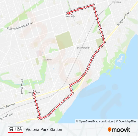 12A Bus Line Map