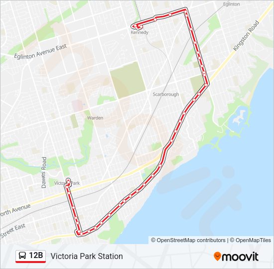 12B Bus Line Map