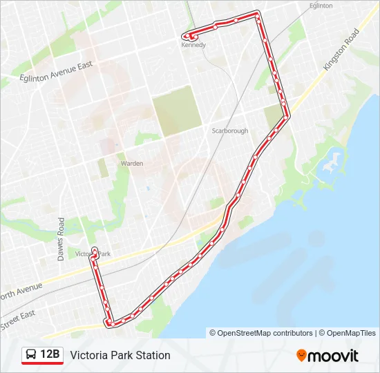 12B Bus Line Map