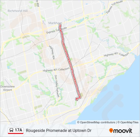 17A Bus Line Map