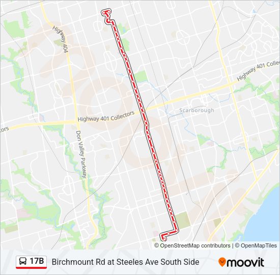 17B Bus Line Map