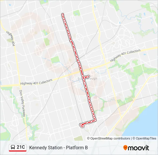 21C Bus Line Map