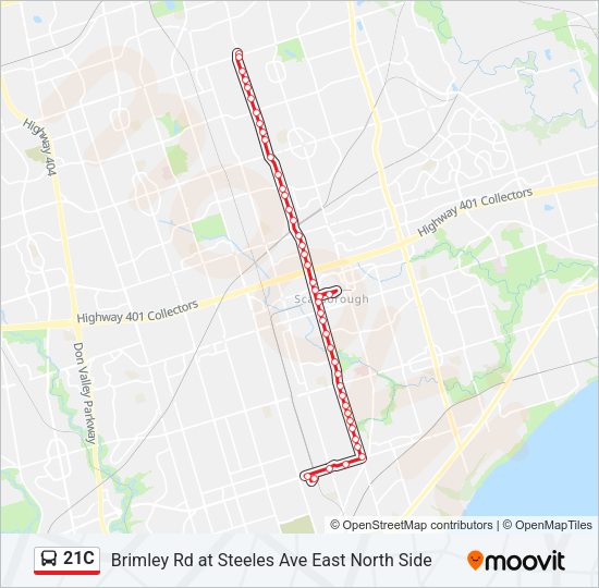 21C Bus Line Map