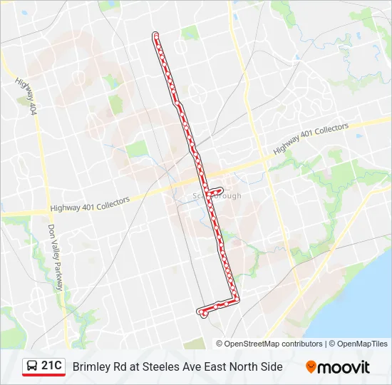 21C Bus Line Map