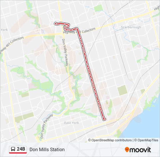 24B Bus Line Map