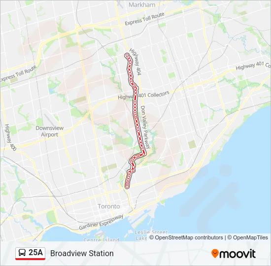 25A Bus Line Map