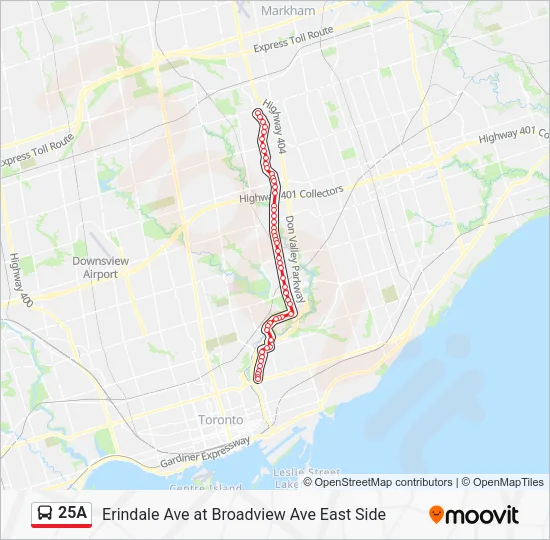 25A Bus Line Map
