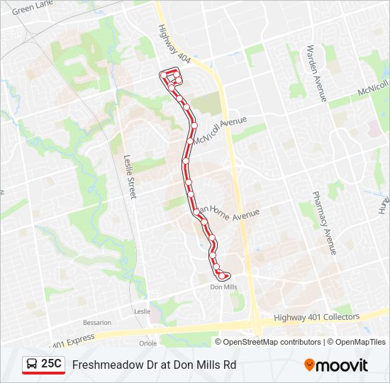 25C bus Line Map